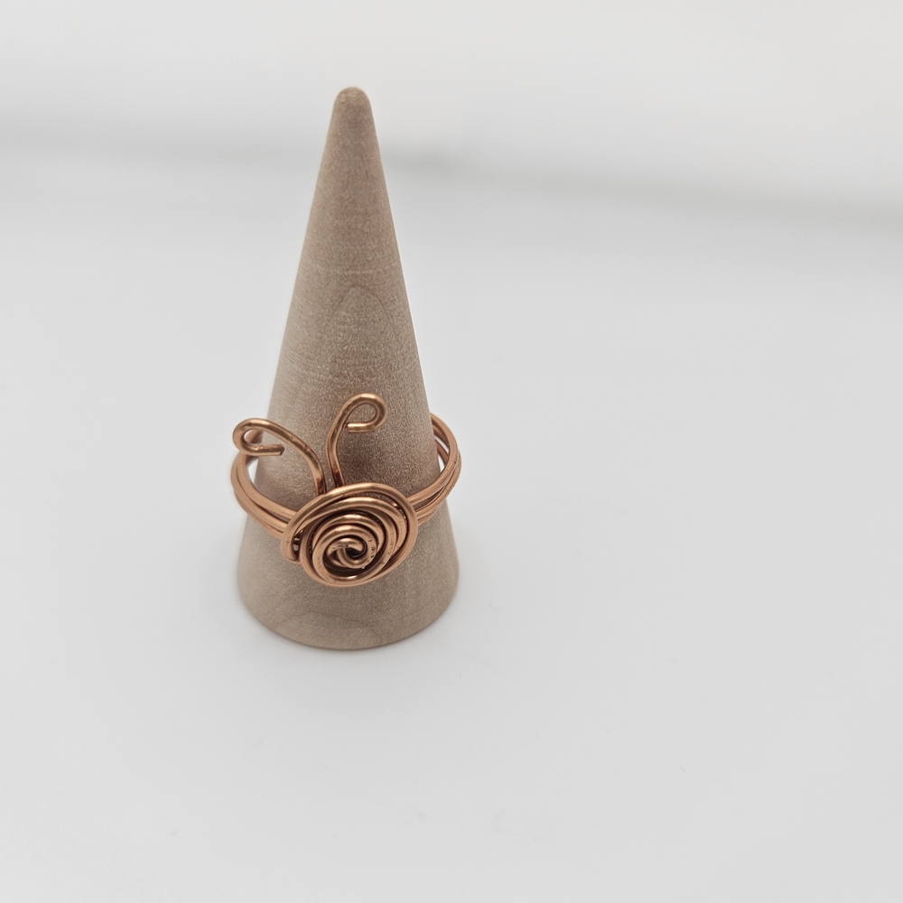 Elegant Copper Wire Wrapped Ring